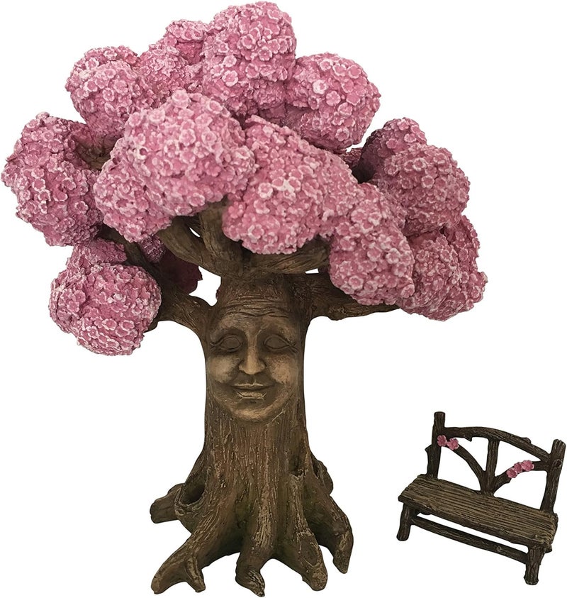GlitZGlam Ethan's Magical Tree with Matching Bench for Enchanted Garden (9 Inch Tall) - Fairy Garden Accessory - Image 4
